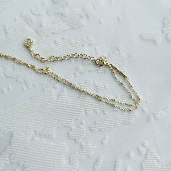 Kendra Scott Ashton Heart Gold Short Necklace Red Glass - Picture 4 of 4